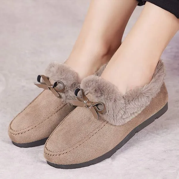 Women'S Fleece Thick Slip On Cotton Shoes 51778843C