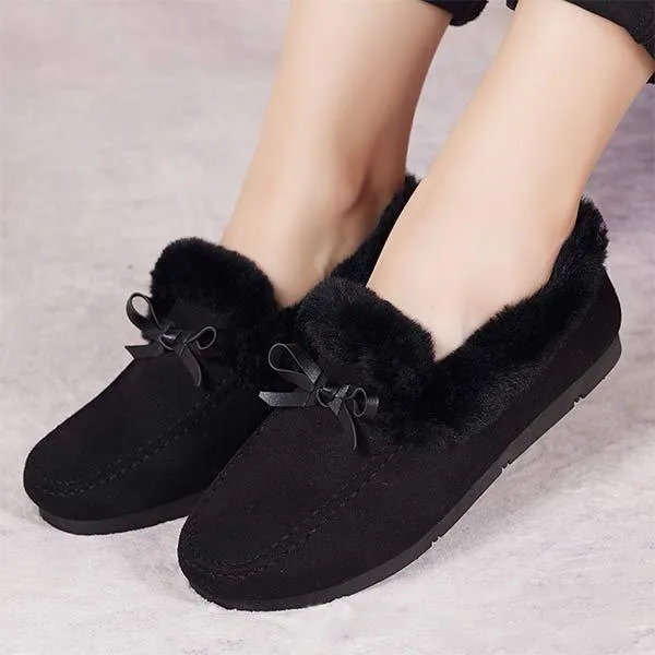Women'S Fleece Thick Slip On Cotton Shoes 51778843C