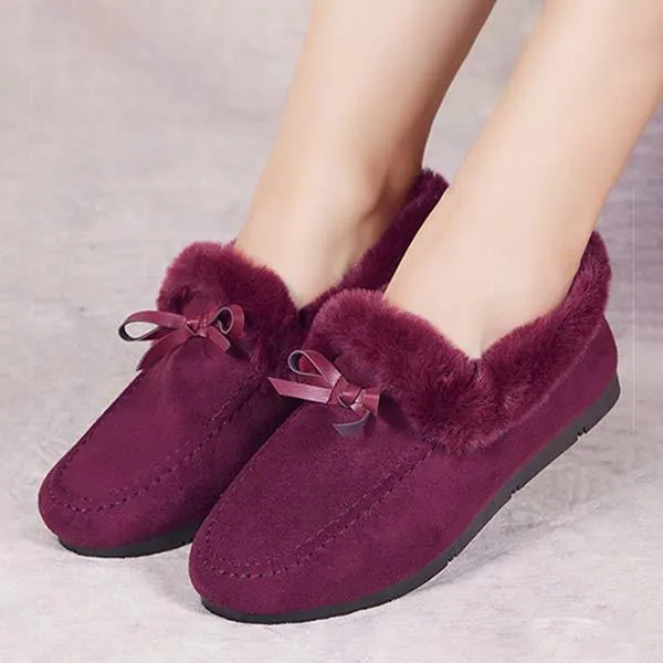 Women'S Fleece Thick Slip On Cotton Shoes 51778843C