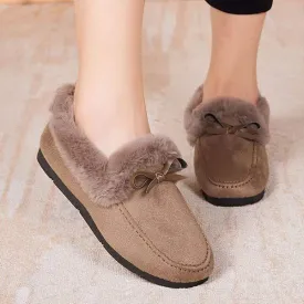 Women'S Fleece Thick Slip On Cotton Shoes 51778843C