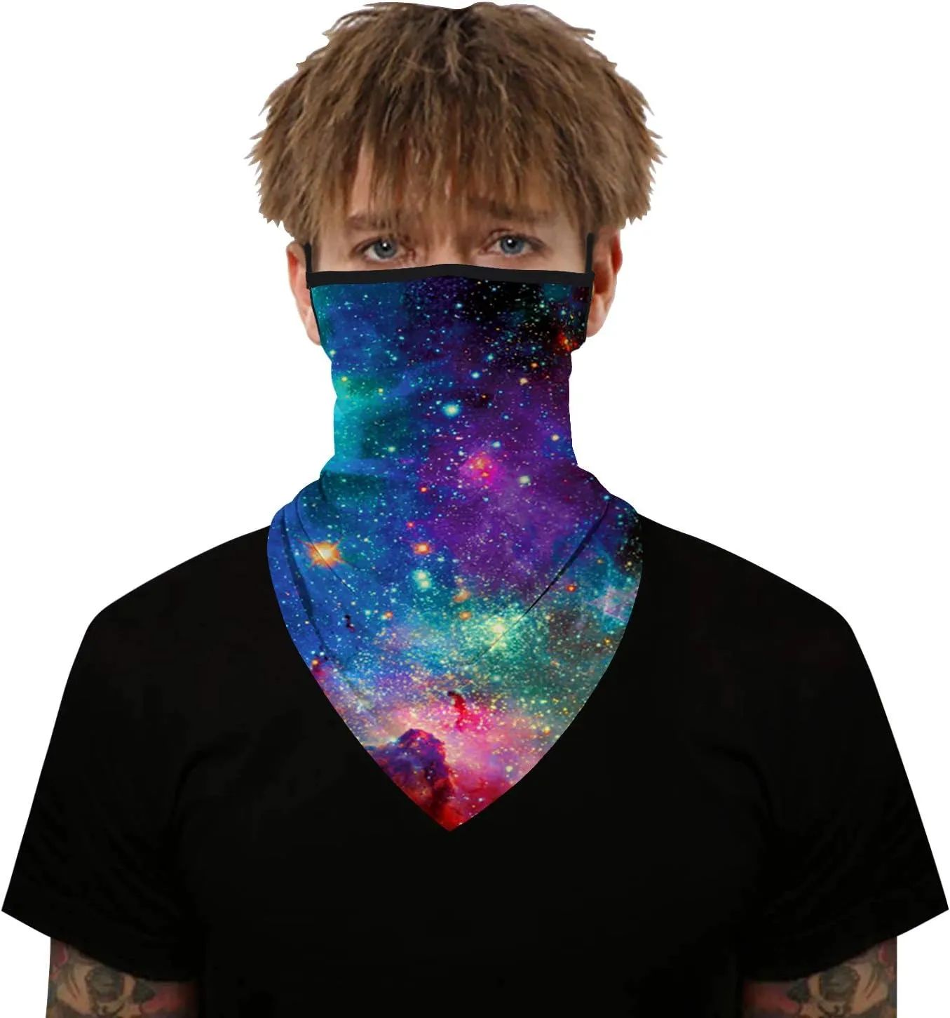 YAYOUREL Neck Gaiter Face Mask Covering Bandanas for Men Women Summer UV Face Scarf Mask Cover Facemask Balaclava Headbands