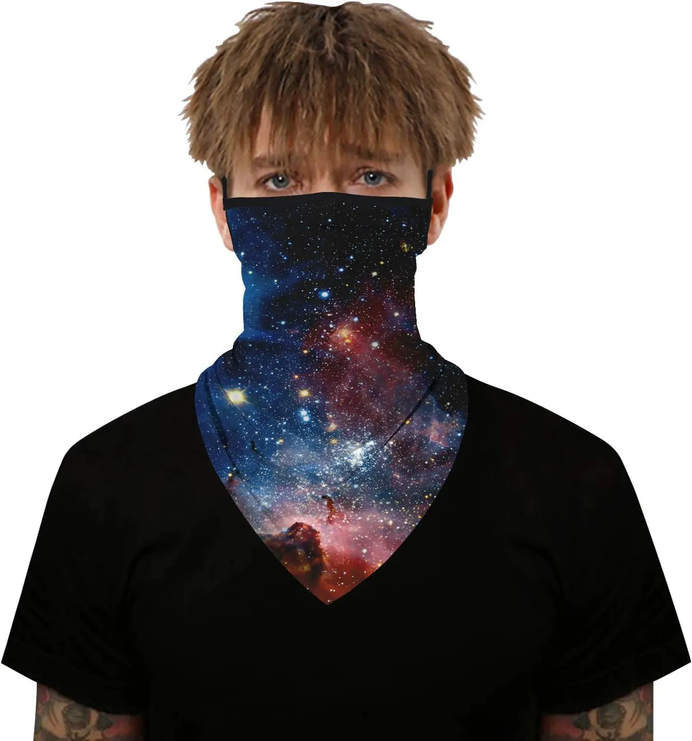 YAYOUREL Neck Gaiter Face Mask Covering Bandanas for Men Women Summer UV Face Scarf Mask Cover Facemask Balaclava Headbands