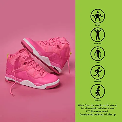 Zumba Sneakers High-Top Dance Shoes for Women Pink Air Classic Size 12